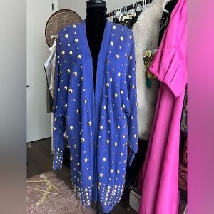 Purple Studded Vintage Cardigan